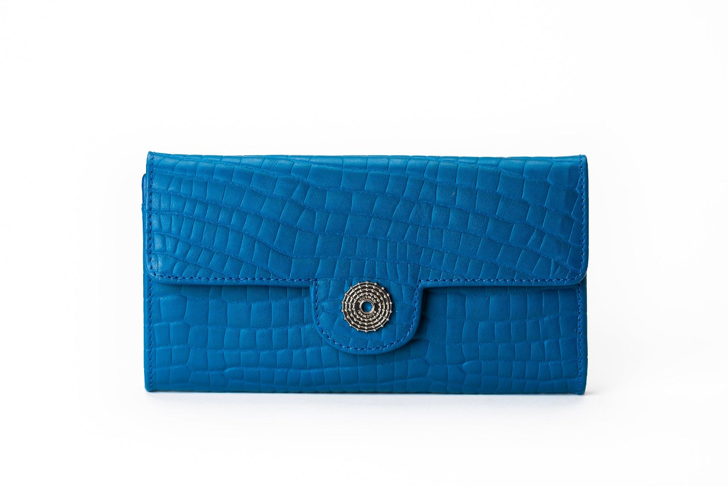 The Sultan Wallet - Blue Embossed