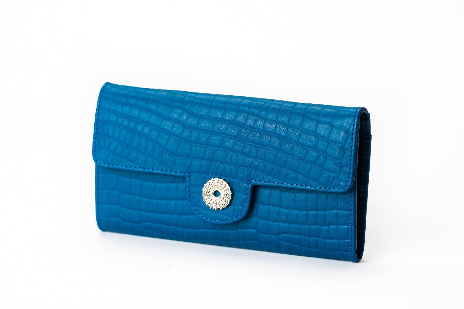 The Sultan Wallet - Blue Embossed