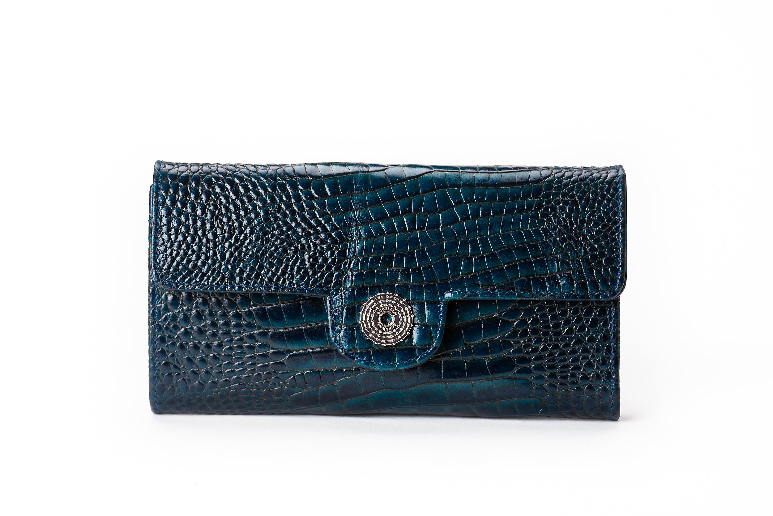 The Sultan Wallet - Blue Embossed