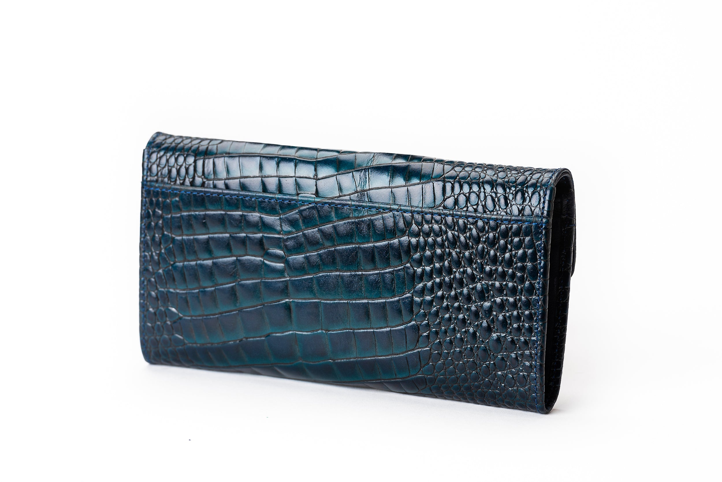 The Sultan Wallet - Blue Embossed