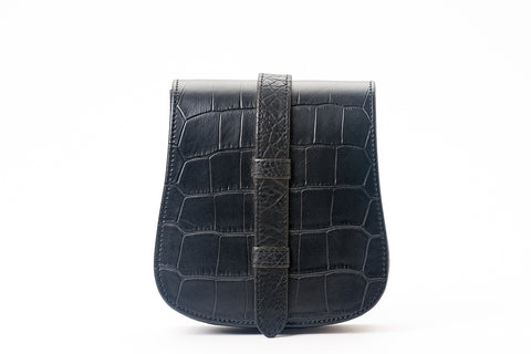 Nafa Belt Bag - Black Embossed