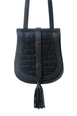 Nafa Crossbody - Black and Night Blue