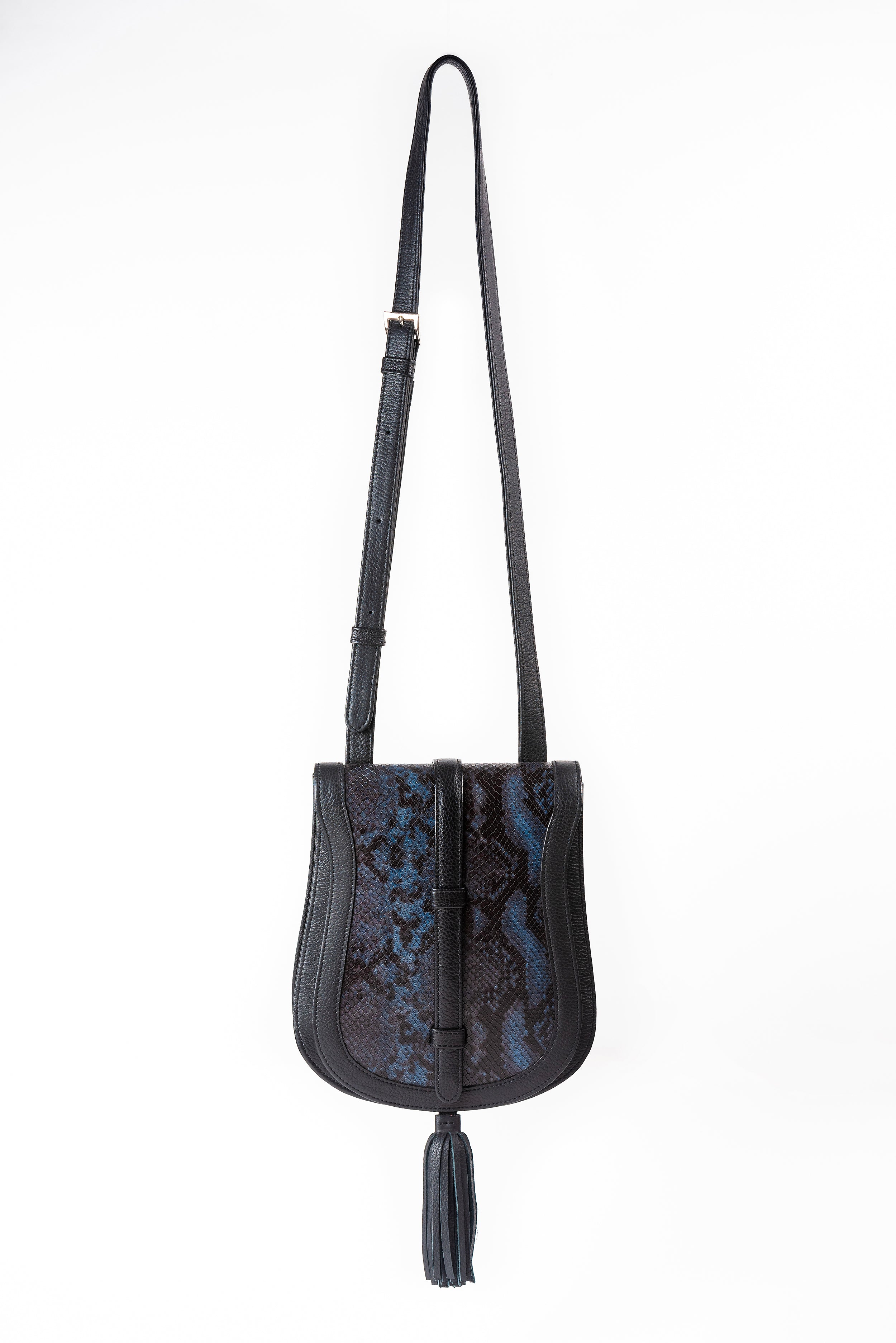 Nafa Crossbody - Black and Night Blue
