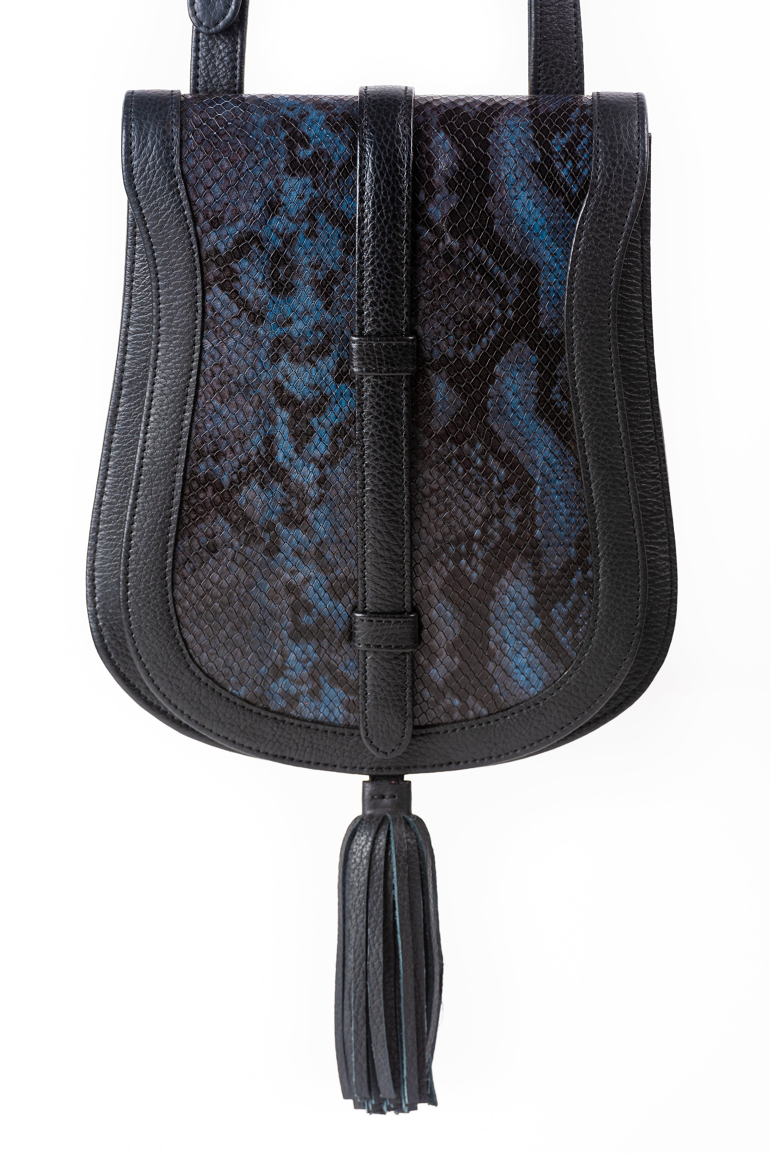 Nafa Crossbody - Black and Night Blue