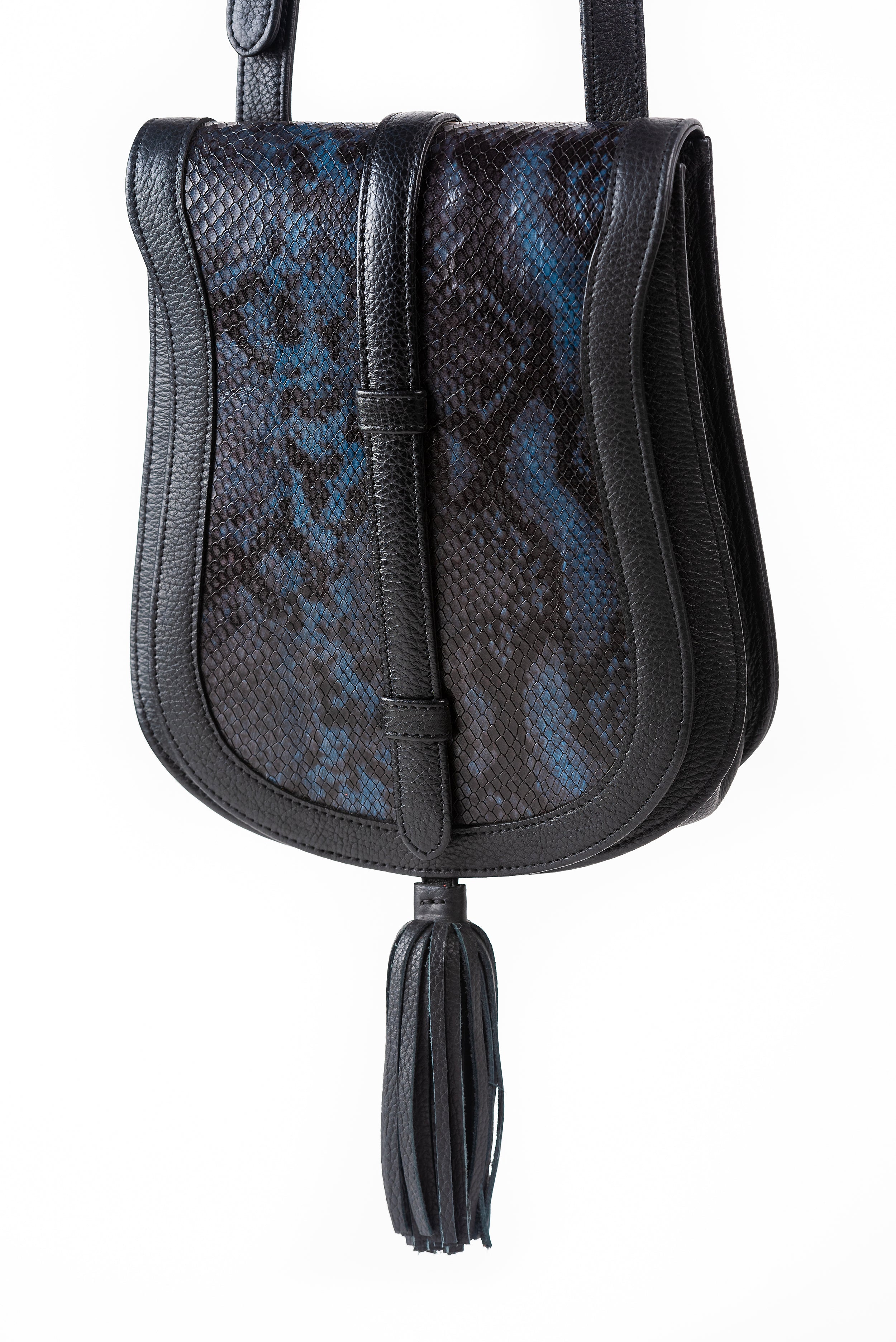 Nafa Crossbody - Black and Night Blue