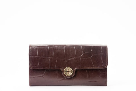 The Sultan Wallet - Printed Beige White