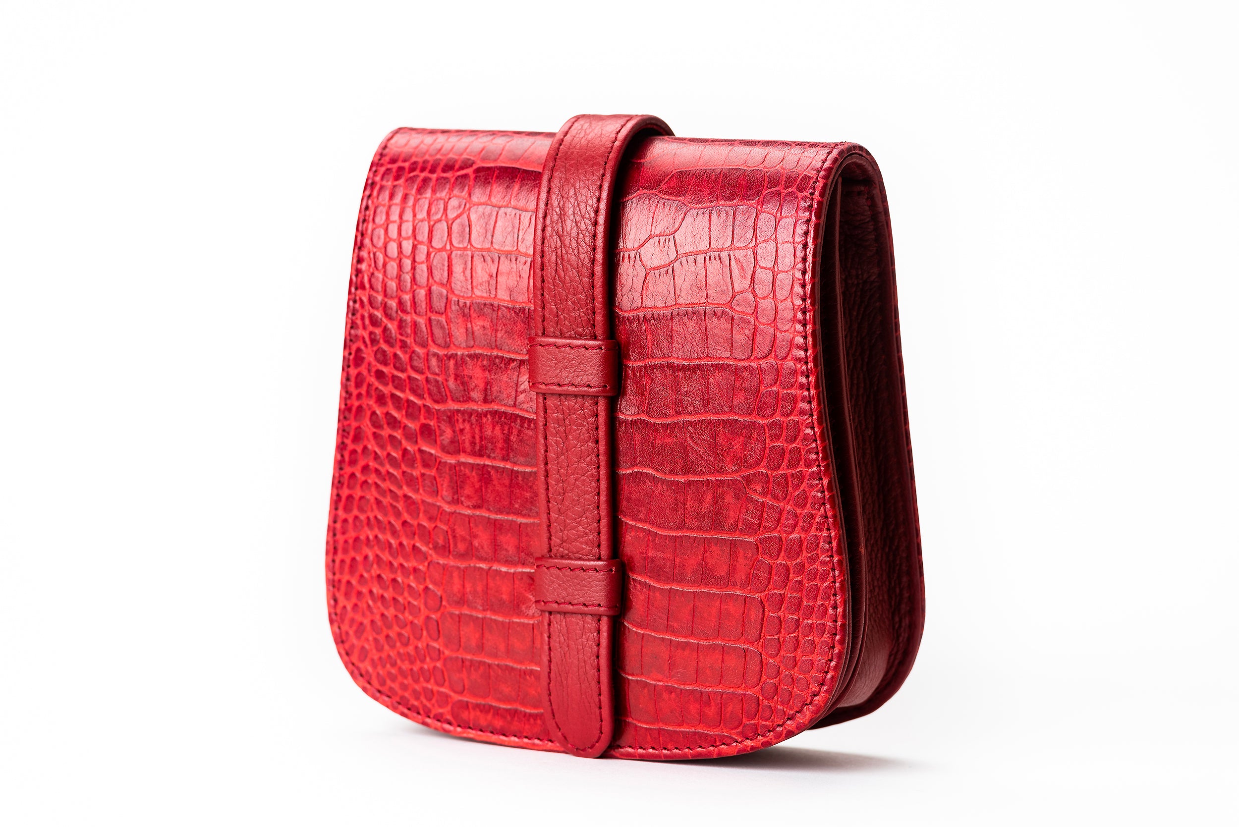 Nafa Belt Bag - Red Embossed